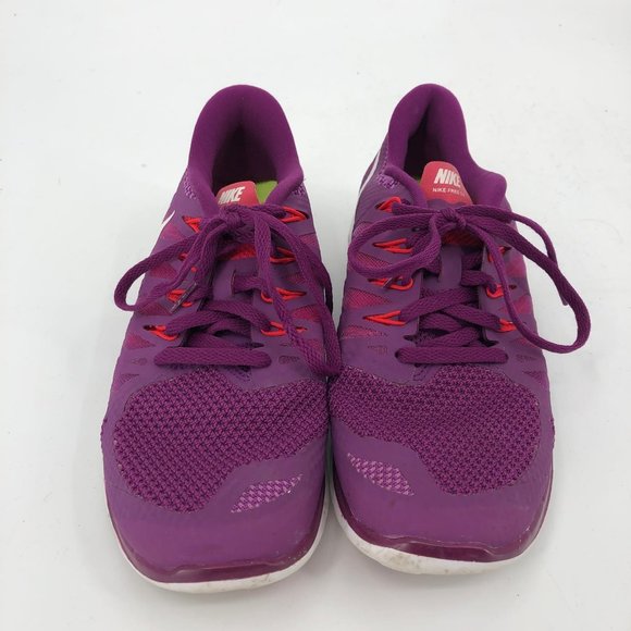 Nike Purple-Red Free 5.0 Athletic Shoes | Lace-Up Closure - Picture 7 of 7